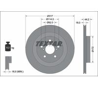 2x Brake disc internally vented 92343103 TEXTAR for TOYOTA LEXUS SUZUKI