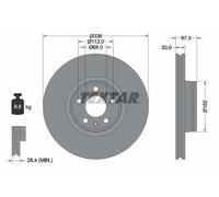 TEXTAR 92345505 Brake disc