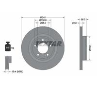Textar 92345705 Brake Disc