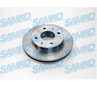 2x Brake disc internally vented D1381V SAMKO for MITSUBISHI VOLVO PROTON
