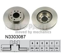 2x Brake disc internally vented N3303087 NIPPARTS for MAZDA 6 Hatchback 6 Estate