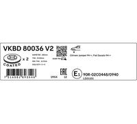 2x Brake disc internally vented VKBD 80036 V2 SKF for FIAT PEUGEOT CITROËN OPEL