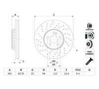Bosch 0986479G40 Brake Disc (BD2884)