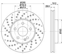 HELLA 8DD 355 129-681 Brake disc