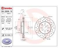 1X Brake disc BREMBO 09.5509.1X for MG MG ZR 2 2002-2005