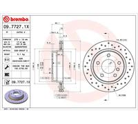Brembo Brake Disc XTRA LINE 09.7727.1X - Perforated/Vented - BMW 3 (E46)