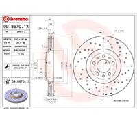 BREMBO XTRA LINE Brake disc 09.8670.1X 330 30 5 perforated/vented Coated High-carbon PEUGEOT: 407 SW, 407 Saloon, 407 Coupe, CITROËN: C6 Saloon