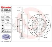 BREMBO Brake disc 09.9925.1X 320 20 5 perforated/vented Coated High-carbon BMW: X5, X6