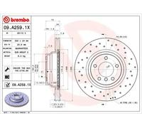 Brake Disc BMW 1 (E81) 130 i 09.A259.1X