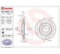 BREMBO XTRA LINE Brake disc 09.A652.1X 256 22 5 perforated/vented Coated High-carbon SKODA: Octavia I Hatchback, Octavia 1 Combi, AUDI: TT Coupe