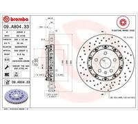 Brembo Front Brake Discs 2 Piece Vented Grooved 355mm Pair - 09.A804.33