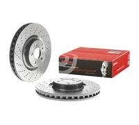 Brembo Brake Discs 10422098A Front Vented Drilled UV Coated Pair 360mm for Mercedes-Benz