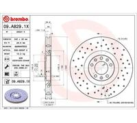 Genuine Brembo 5 Stud Front Vented Drilled Carbon Brake Discs - 09.A829.1X