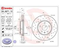 Brake Disc BREMBO 09A9711X For SAAB, OPEL, CHEVROLET, MG (1 pcs)
