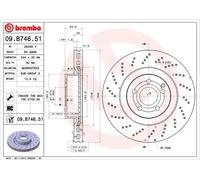 BREMBO Drilled Floating Brake Disc 09.B746.51