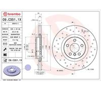 BREMBO 09.C351.1X Brake disc