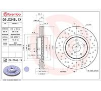BREMBO 09.D245.1X Brake disc