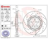 Brembo Prime Line Dual Cast Vented Two-Piece Brake Disc - Drilled 09.D482.33