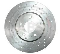 2x Brake disc perforated/vented 17568 A.B.S. for MERCEDES-BENZ S-CLASS