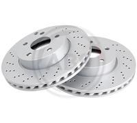 2x Brake disc perforated/vented 17755 A.B.S. for MERCEDES-BENZ C-CLASS T-Model