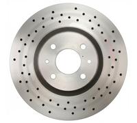 2x Brake disc perforated/vented 17949 A.B.S. for ABARTH 500 / 595 / 695