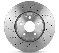 2x Brake disc perforated/vented 18263 A.B.S. for MERCEDES-BENZ CLS