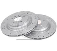 2x Brake disc perforated/vented 18271 A.B.S. for MERCEDES-BENZ M-CLASS