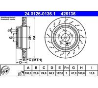 Rear Brake Disc MB:W211,C219,S211,E,CLS A2114231112 A2114231012 2114231112