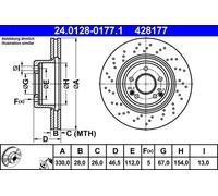 ATE 24.0128-0177.1 Brake disc