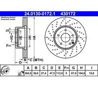 ATE 24.0130-0172.1 Brake disc