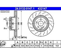 ATE 24.0132-0147.1 Brake disc