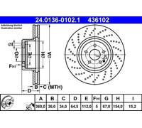 Brake Discs MERCEDES-BENZ CLS CLS 55 AMG 24.0136-0102.1