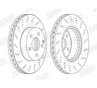 2x Brake disc perforated/vented 562619JC-1 JURID for MERCEDES-BENZ C-CLASS