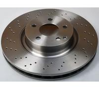 2x Brake disc perforated/vented B130569 DENCKERMANN for MERCEDES-BENZ S-CLASS