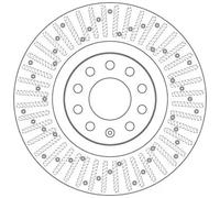 TRW Brake Disc DF6189S - Vented/Perforated - for Audi A4 B7 (2006-2008)