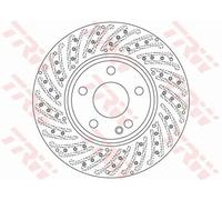 TRW DF6262S Brake Disc for MERCEDES-BENZ,VW