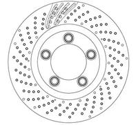 2x Brake disc perforated/vented DF6542S TRW for PORSCHE 911 BOXSTER 911 Targa