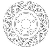 TRW Brake Disc DF6633S Vented/Perforated for Mercedes-Benz
