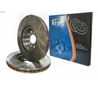 2x Brake disc Rear Axle Externally Vented 6050135 KRAFT AUTOMOTIVE for VW AUDI