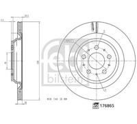 FEBI BILSTEIN Brake Disc 176865 Rear Axle Internally Vented 335mm Pair for Tesla Model 3