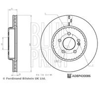 2x Brake Discs Pair Vented Rear 320mm ADBP430086 Blue Print Set A0004230712 New