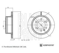 2x Brake Discs Pair Vented fits MITSUBISHI PAJERO Mk3 2.4D Rear 2015 on 4N15 Set