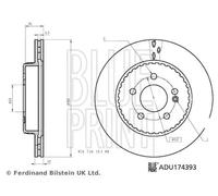 BLUE PRINT ADU174393 Brake disc