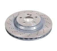 2x Brake disc Rear Axle perforated/vented 43876 FEBI BILSTEIN for MERCEDES-BENZ