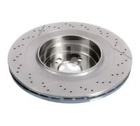 2x Brake disc Rear Axle perforated/vented 44084 FEBI BILSTEIN for MERCEDES-BENZ