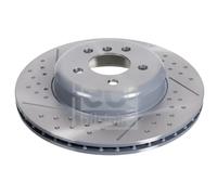 2x Brake disc Rear Axle slotted/perforated 105725 FEBI BILSTEIN for BMW 3