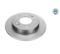 2x Brake disc Rear Axle solid 37-15 523 0031/PD MEYLE for HYUNDAI KIA