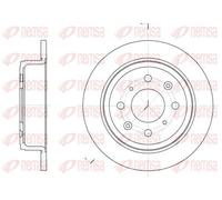 2x Brake disc Rear Axle solid 6083.00 REMSA for ROVER HONDA LOTUS ACURA MG