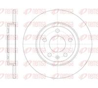 2x Brake disc Rear Axle solid 61011.00 REMSA for AUDI SEAT