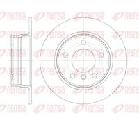2x Brake disc Rear Axle solid 61013.00 REMSA for BMW 1